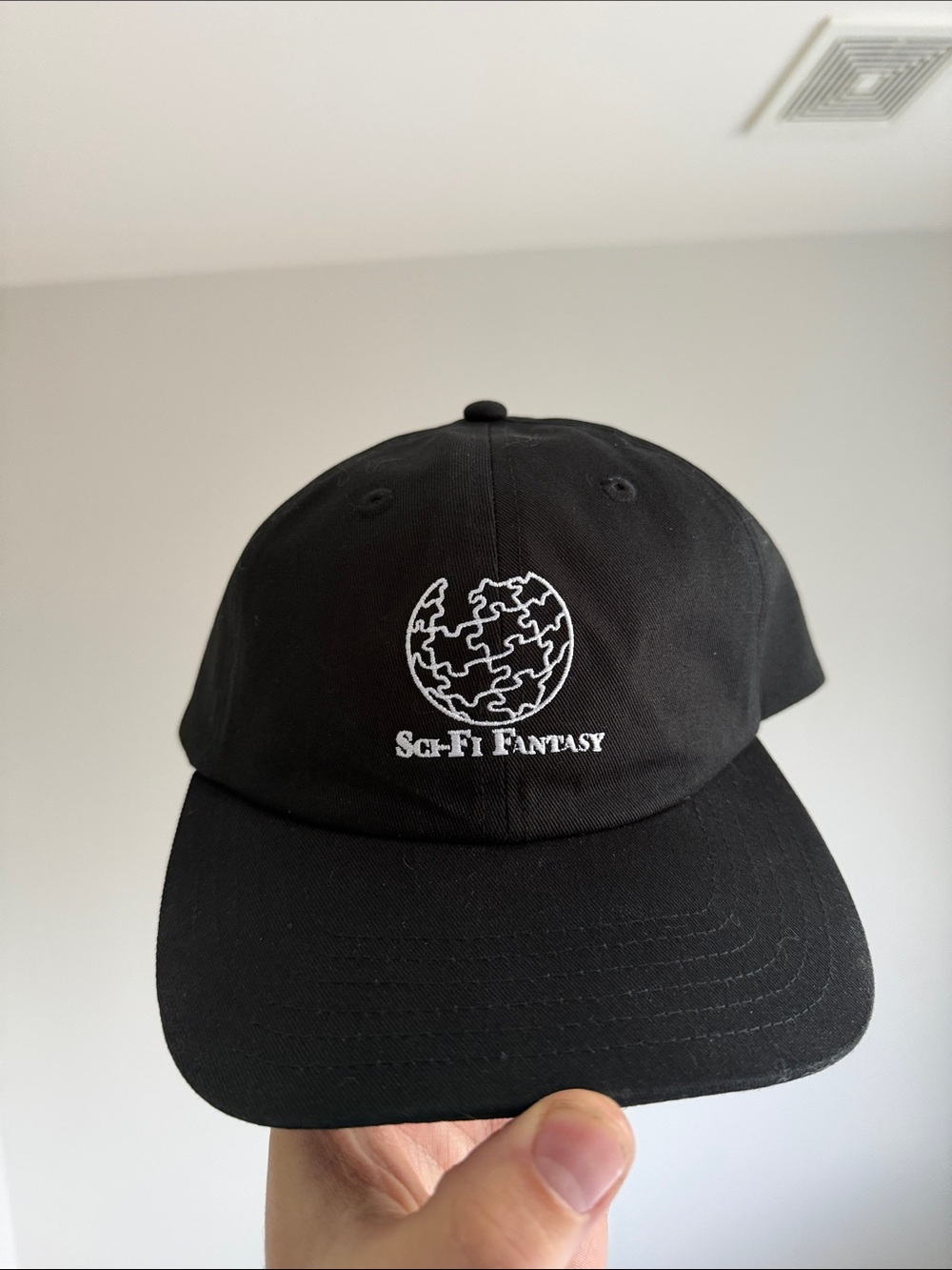 Black Sci-Fi Fantasy Embroidered Logo Puzzle